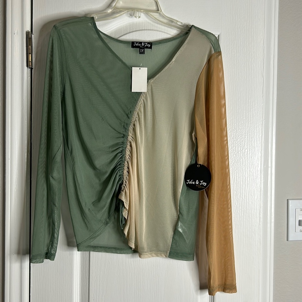 Mesh Tri-Color Shirt